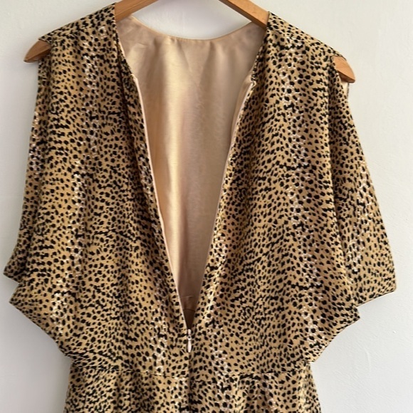 WREN 100% silk leopard print mini dress size Small - Picture 7 of 12